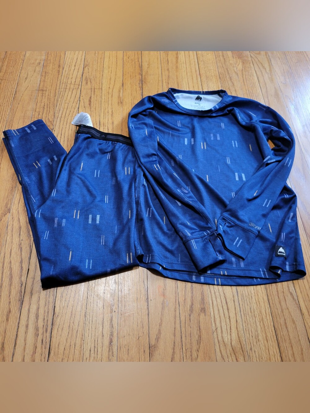 Medium Burton Kids Matching Set in Navy Blue Light Weight Base Layer Boys Girls